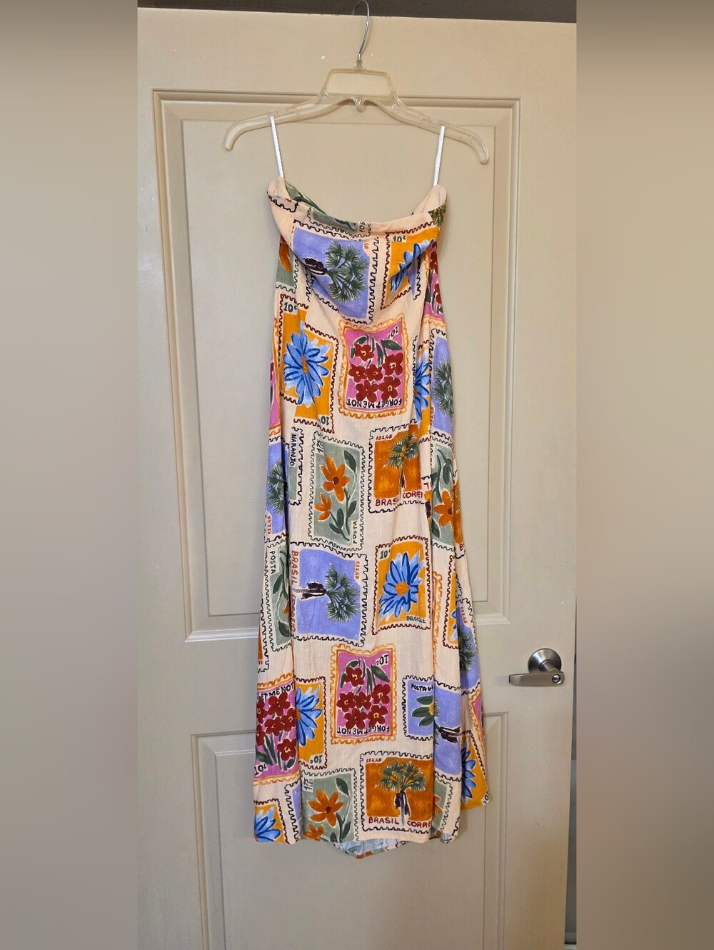 Paper Heart Ladies Strapless Maxi Dress Women Size L Floral Patchwork